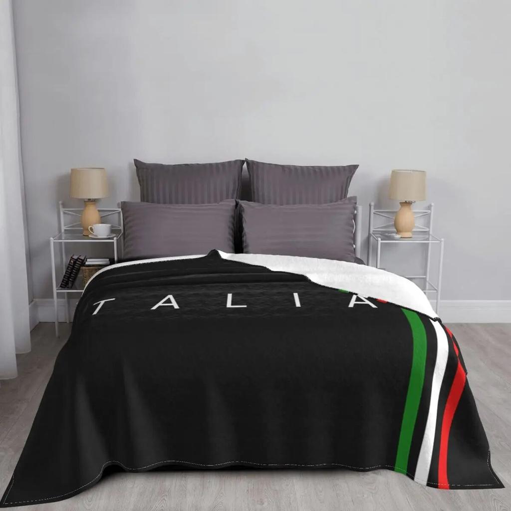 Italia Knitted Blankets Fleece Italy Italian Flag Lightweight Throw Blankets for Home Couch Bedroom Quilt