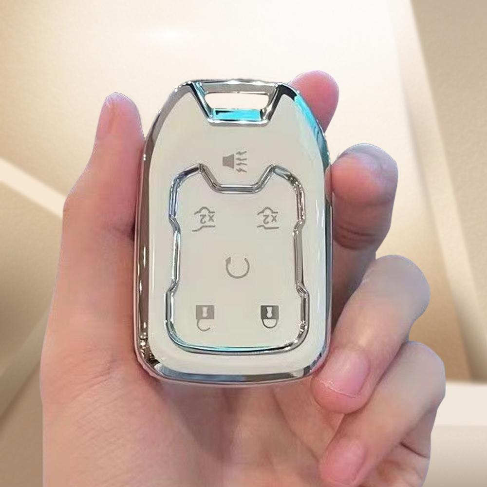 6 Buttons Car Key Case Cover Protector Shell Fob Holderfor Chevy Chevrolet Suburban Tahoe Gmc Terrain Yukon Yukon Xl