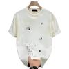 Cotton Short Sleeved T-shirt for Young Men and Women, Summer Loose Round Neck Top