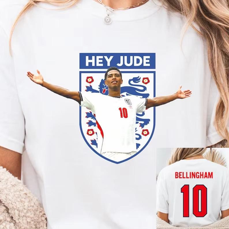 2026 Vintage Jude Bellingham Meditation Portrait Soft Cotton England Team Casual Short Sleeve T Shirt