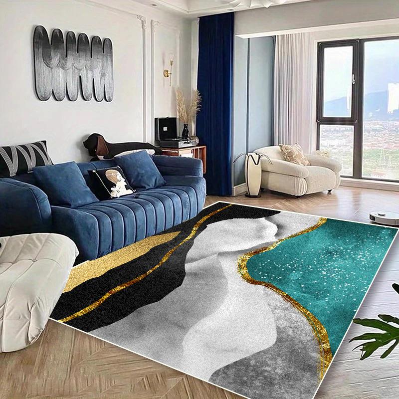 Modern Green Carpets for Living Room Decoration Geometry Rug Large Bedroom Lounge Rugs Non-slip Coffee Tables Mat Easy Clean
