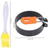 4 PCS Black Orange Egg Ring Non-Stick Egg Patty Maker Convenient Egg Cooker  Indoor Cooking