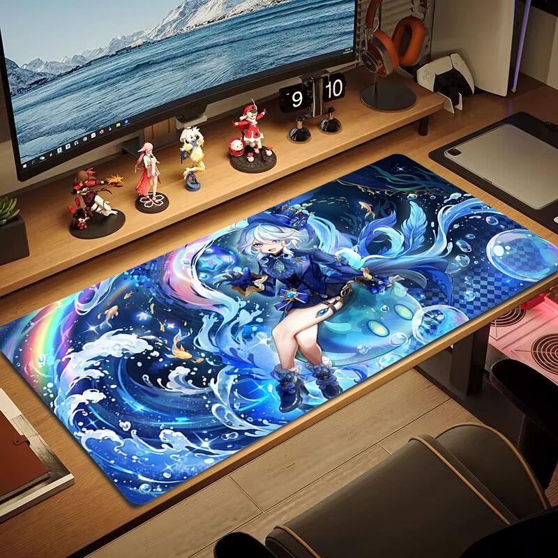 Magical Water Fantasy Large Size Mouse Pad Large Gaming Table Cushion Nonslip Laptop Tablet Big Mousepad Xxl Mat Mini Pc Playmat With Lock Edge