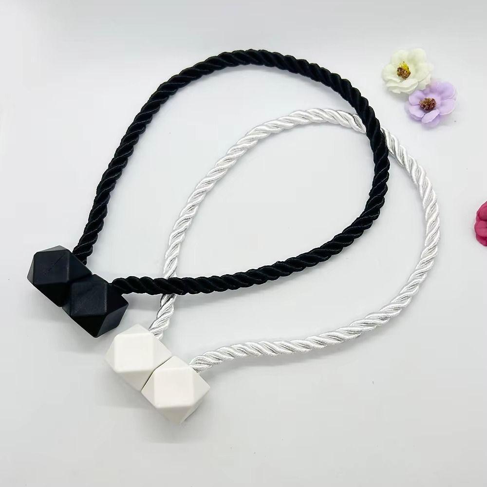 2Pcs Rhombus Window Curtain Buckles INS Magnetic Curtain Strap Boho Curtain Holders Curtain Decor