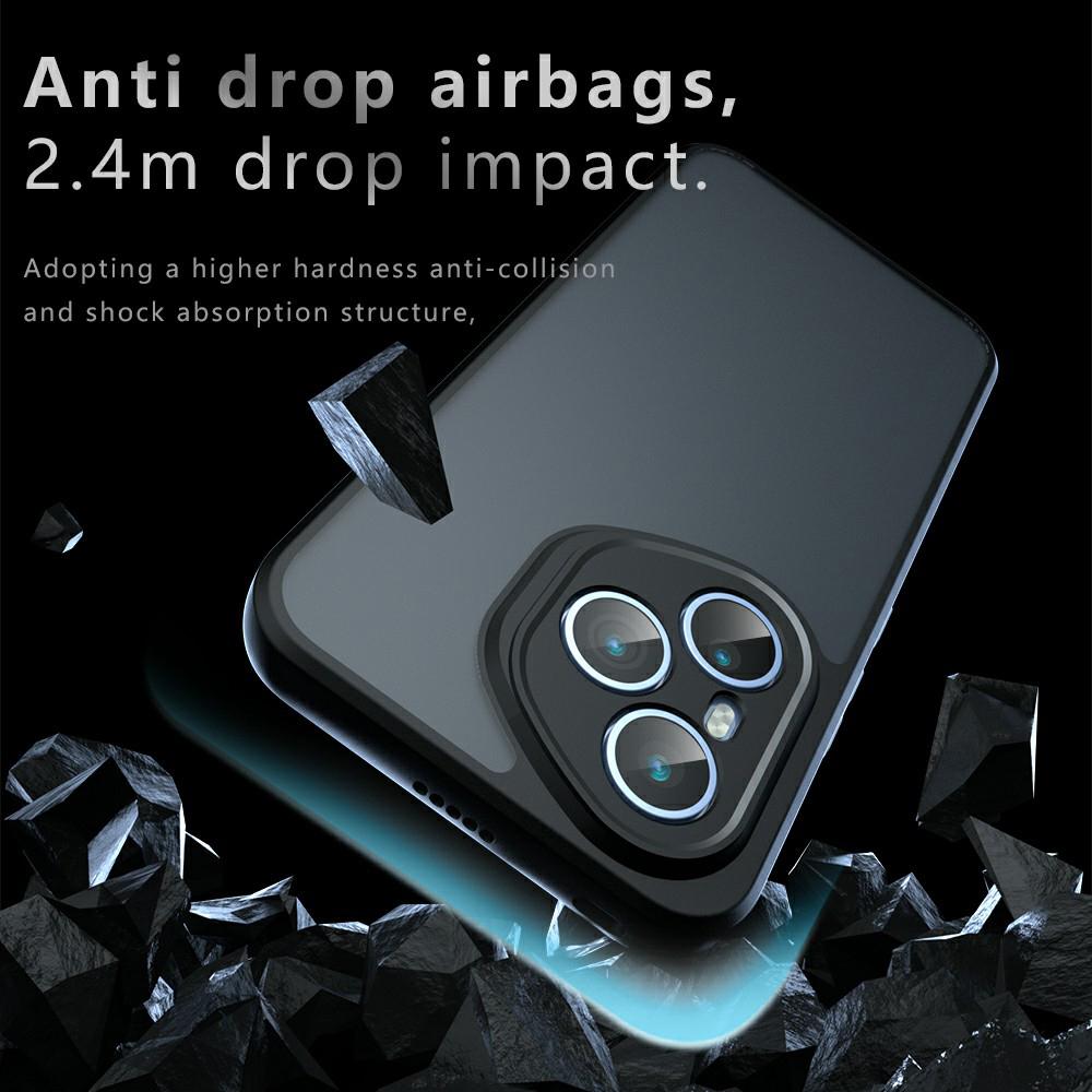 For Honor 400 Pro 5G (Global) Case Skin-Touch TPU + PC Matte Phone Back Cover, Transparent Black