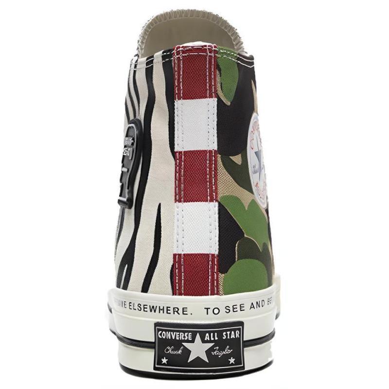 Brain Dead Chuck X Converse Chuck Taylor All Star 70 Chuck Taylor All Star Comfortable Casual High-top Canvas Shoes Unisex Zebra