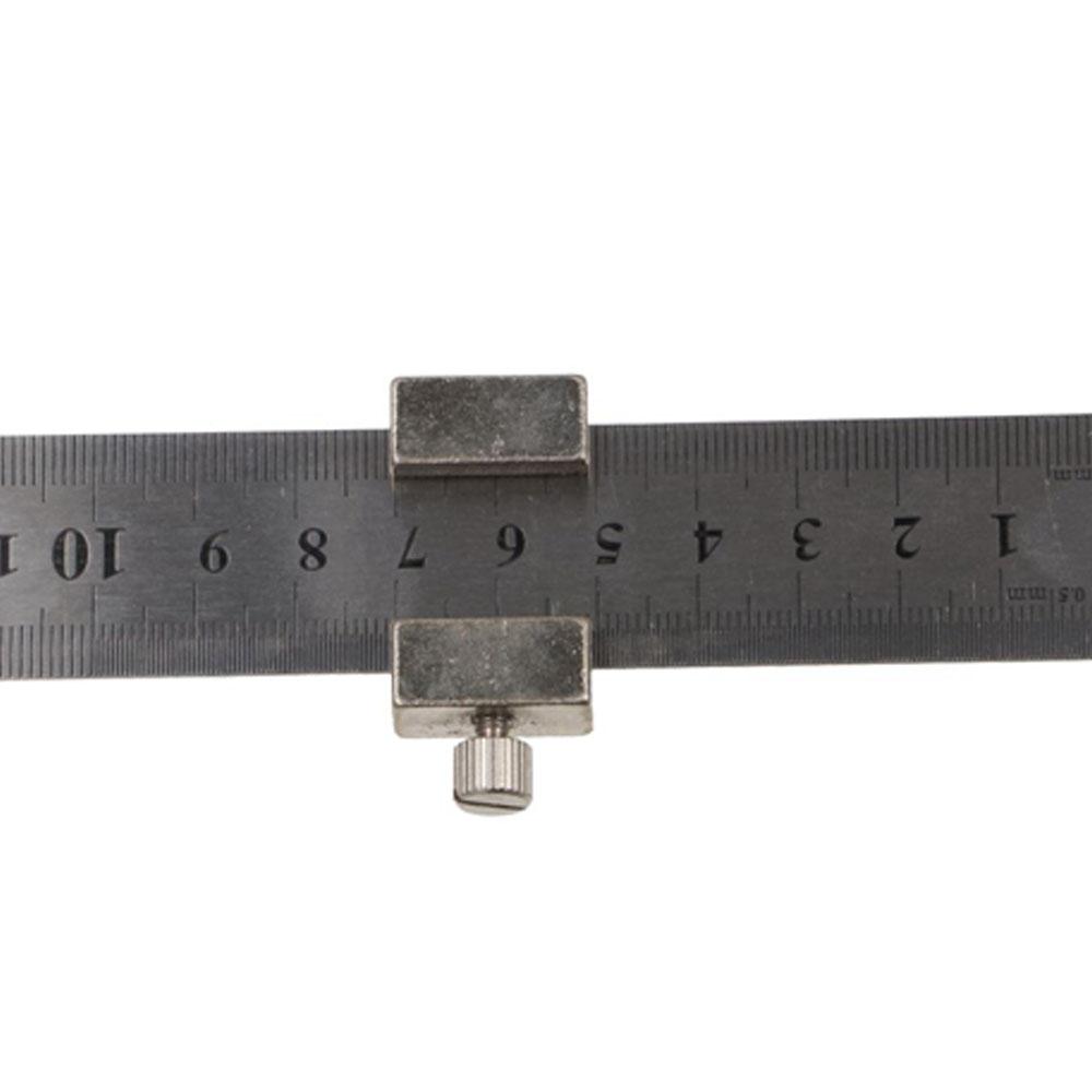 Square Steel Ruler Positioning Block Adjustable Marking Gauge Brass Angle Scriber Line  Measuring