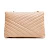 TORY BURCH Kira Herringbone Quilted Chain Leather Shoulder Strap Sheep Leather Small Square Bag Shoulder Crossbody Bag Women's Chrysanthemum 58465-687