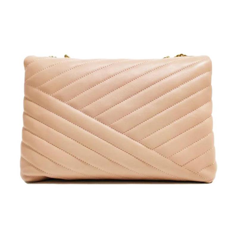 TORY BURCH Kira Herringbone Quilted Chain Leather Shoulder Strap Sheep Leather Small Square Bag Shoulder Crossbody Bag Women's Chrysanthemum 58465-687