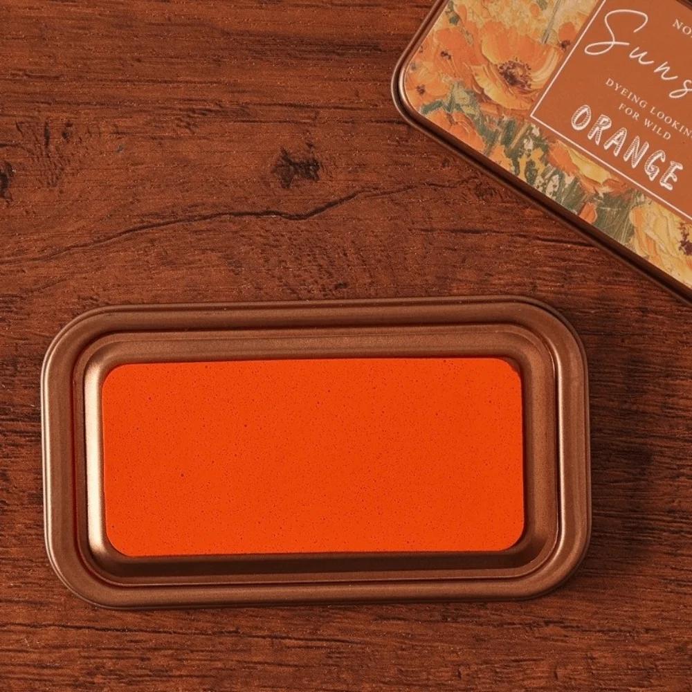 New Colorful Vintage Ink Pad Easy to Use Rectangular Student Inkpad Stamp Pad Stationery Ink Pad Scrapbooking Making