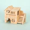 Yousheng Hamster Villa Double Layer Harmless Pet Toy Solid Wood Dwarf Hamsters Climbing Play Hut Chews Toy for Home