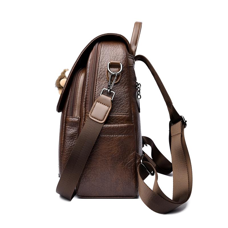 Vintage PU Rucksack Damen Pendler Große Kapazität Reise Rucksack Multifunktionale Umhängetasche