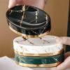 Marble Stripes Ceramics Bathroom Soap Dish Restaurant El Soap Storage Items Restroom Decorations Household Soap Box