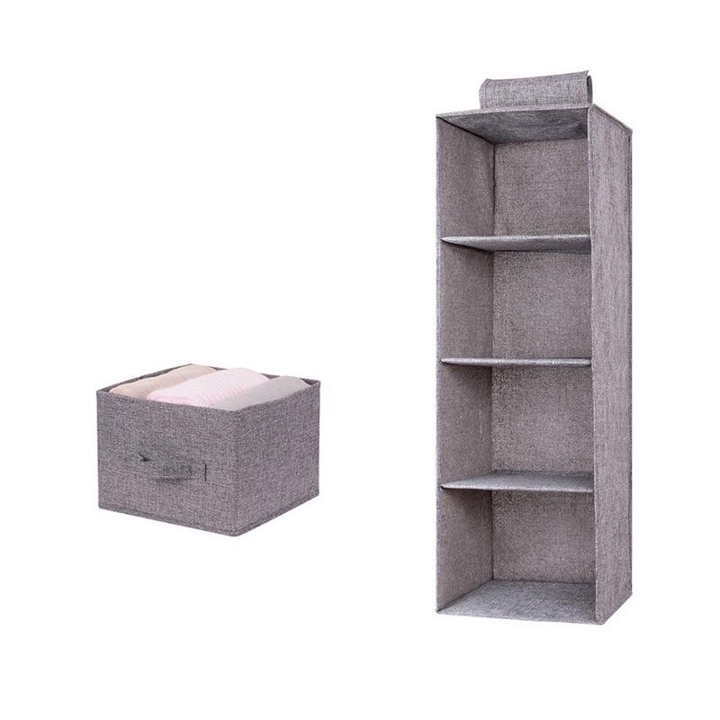 Multifunctional Hanging Wardrobe Organizer: Washable Cotton Linen & Non-Woven Fabric Drawer for Clothes Storage