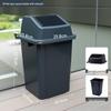 Square Commercial Trash Can with Lid