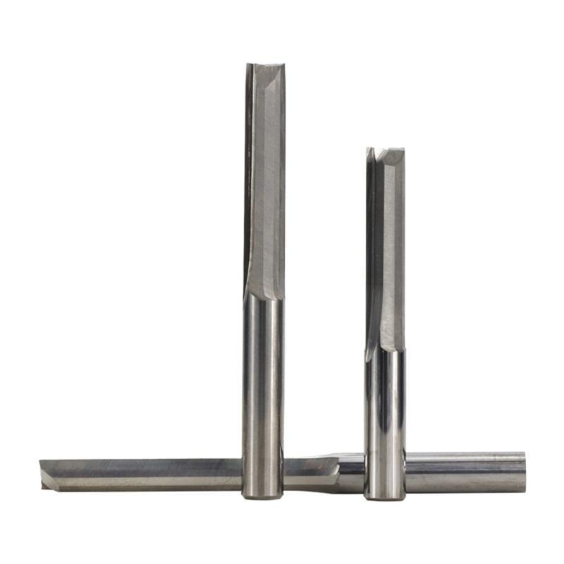 2 Flute Straight Slot Milling Cutter 6mm Shank Router Bits for Wood PVC