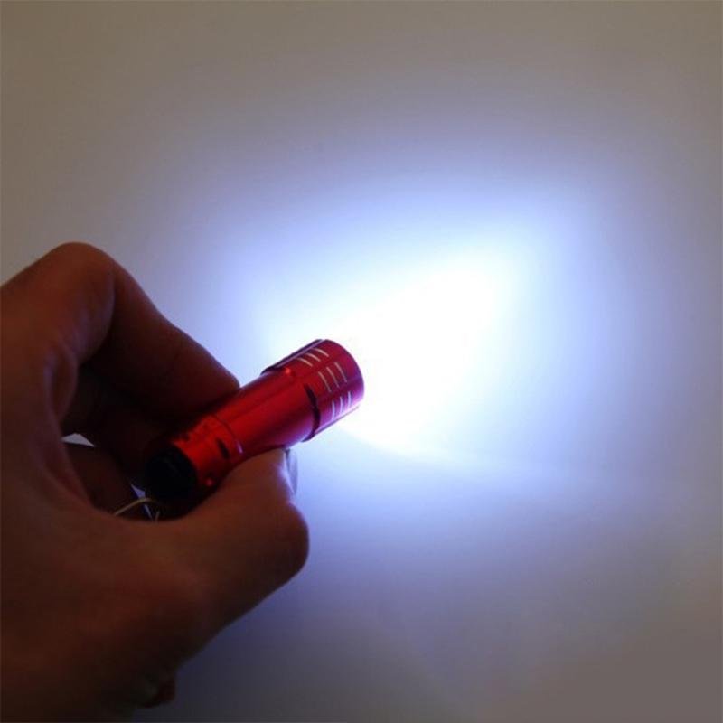Lightweight Mini 3 LED Flashlight With Detachable Keyring Aluminum Body Waterproof Construction For Camping Essential