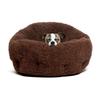 Washable Dog Bed for Winter for Small and Warm Authentic UK Elements Product (Perfect Cats, Dogs, Puppies) - Fluffy, Stretchy, Bed, (Brown)