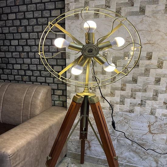 5 Holder Antique Floor Industrial Vintage Floor Fan Lamp Studio Spot Lamp Move Light, Theater Light, Studio Light, Home Décor Floor Lamp