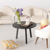 1/12 Dollhouse Simulation Mini Black Round Table Model Dollhouse Living Room Furniture Decoration Dolls House Pretend Play Toys