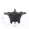 Mini Cast Iron Sandalwood Incense Holder Sage Smudge Pot Burner Home Decor Suitable For Meditation Yoga Halloween