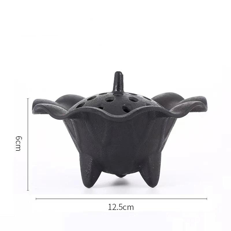 Mini Cast Iron Sandalwood Incense Holder Sage Smudge Pot Burner Home Decor Suitable For Meditation Yoga Halloween