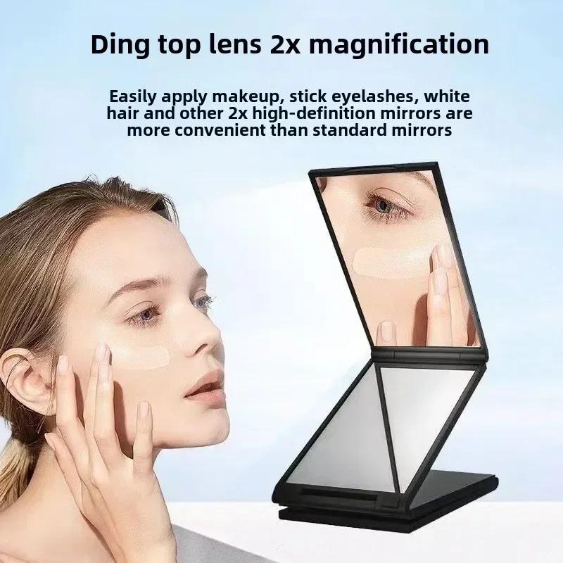 Multi - Angle Foldable 4 - Panel Makeup Mirror, Portable HD Vanity Mirror, 360° View Beauty Mirror Makeup Tools Creative Folding