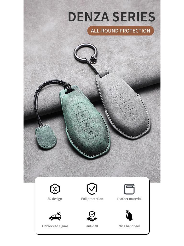 High-End Faux Suede Protective Shell for BYD D9 Car Key