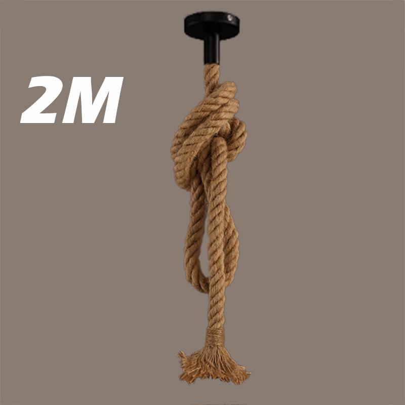 Vintage Retro Industrie Loft Hanf Seil Halter Decke Anhänger Licht Lampe Cafe Restaurant Retro Kronleuchter