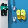 1/3 Pcs Slipper Rack Self-adhesive Bathroom Simple Slipper Hook Toilet Drainage Rack Wall Mounted Bedroom Storage Hook Shoe Drying Rack
