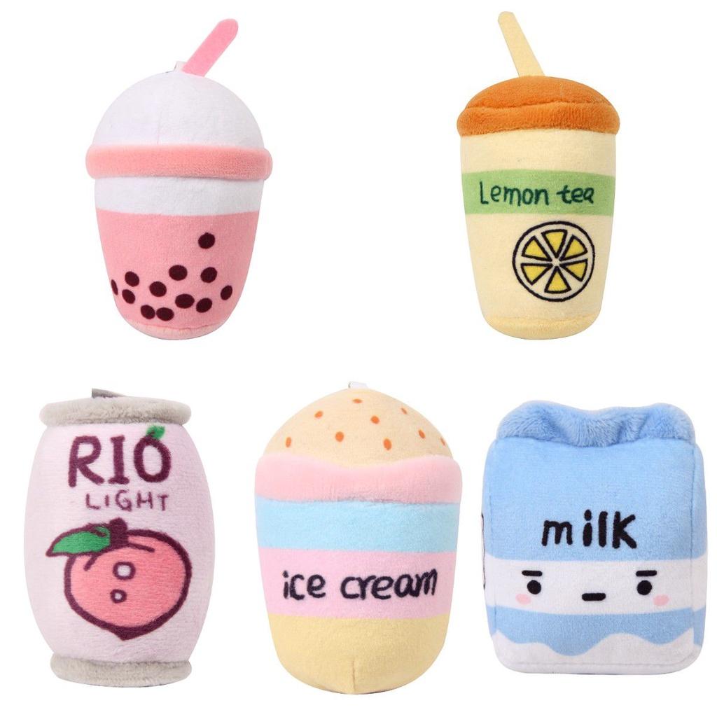 Adorable Fruit Bubble Tea Stuffed Plush Pendant Doll Xmas Gift