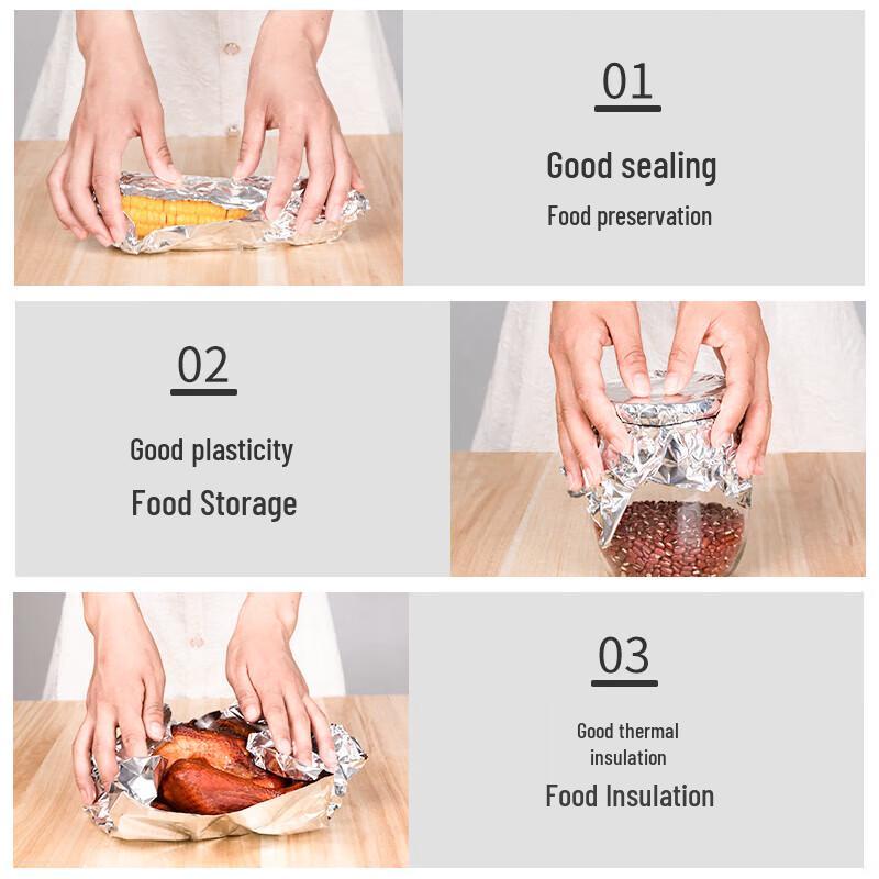 Kangmeiya Heißluftfritteuse & Ofen Ölfestes Papier und Aluminiumfolien-Set