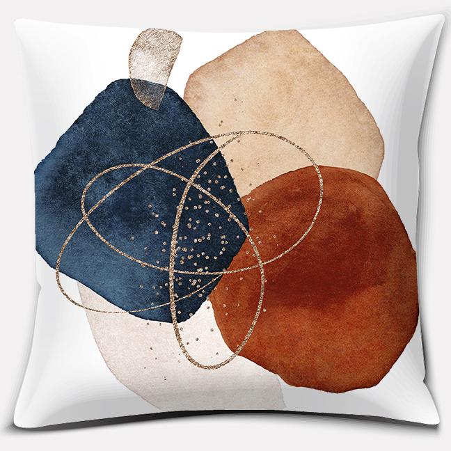 Warm Color Block Serie Dekokissen Geschenk Home Office Dekoration Dekokissen Schlafzimmer Sofa Auto Kissenbezug