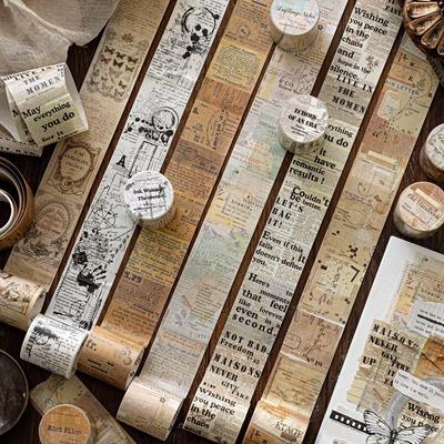 Sugar Poem Washi Tape: Retro English Paper for DIY Journals and Collages