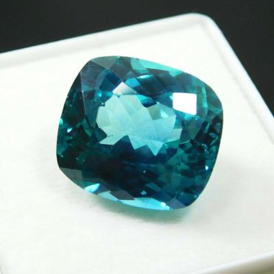 Bague Coupe Coussin Taille 10,23 Carats Saphir Naturel Bleu-Vert CERTIFIÉE Pierre Précieuse en Vrac