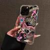 Cool Sunglasses Cat Mirror Acrylic Soft Phone Case For iPhone 17 16 15 14 13 12 11 Pro Max 17 Air XS X XR 7 8 Plus Bumper Cover