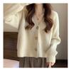 Navava Simple Daily Ribbed Long Sleeve Knit Cardigan Nk2350