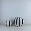 Ceramic Handicraft Black and White Striped Zebra Apple Geometric Apple Decorative Figurines Room Decoration Accessories