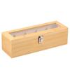 Bamboo Tea Bag Storage Box with Clear Lid 5 Compartments Multifunctional Coffee Tea Box Organizer Sugar Container