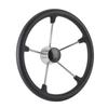 15.5in Boat Steering Wheel 304 Stainless Steel with PU Foam Marine Hardware Accessory