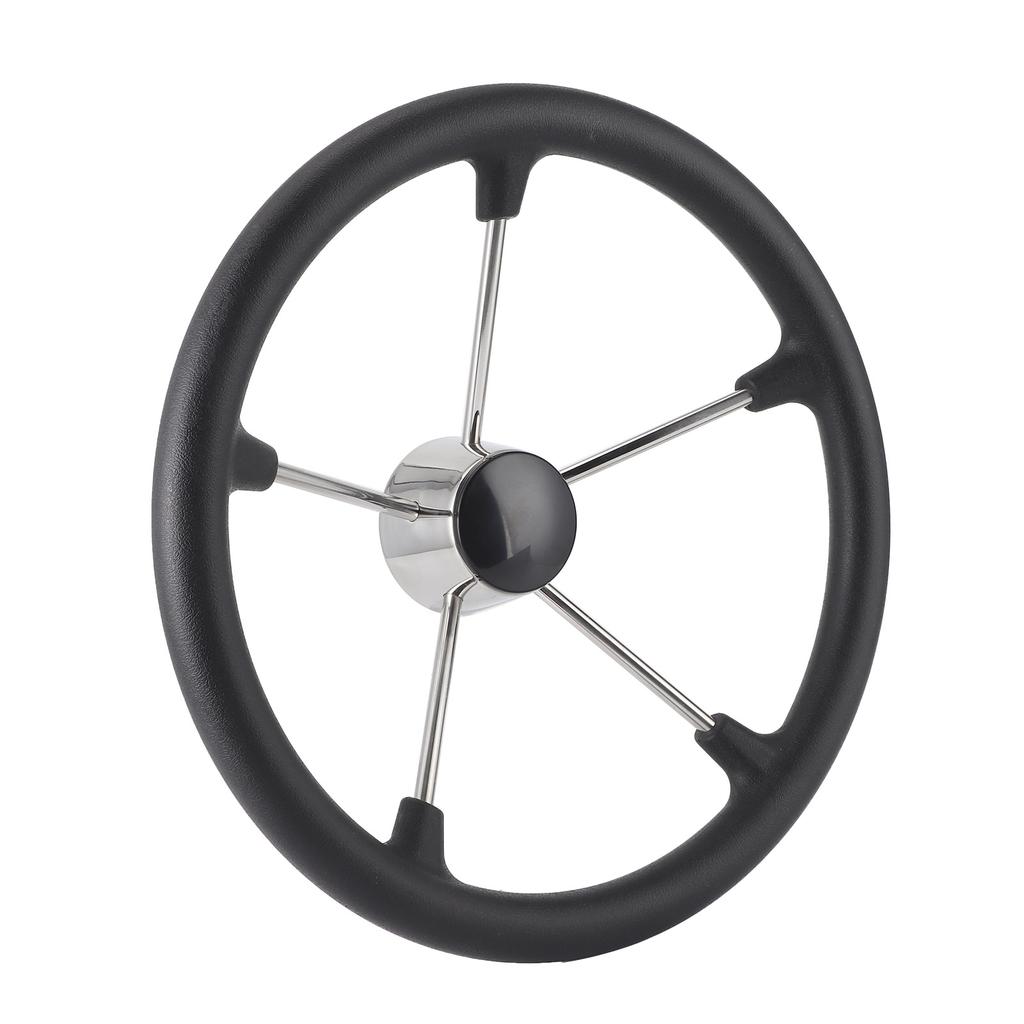15.5in Boat Steering Wheel 304 Stainless Steel with PU Foam Marine Hardware Accessory