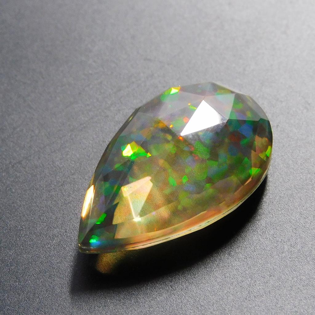 14.50 Ct Lab Created Doublet Opal Pear Stunning Certified Loose Gemstone