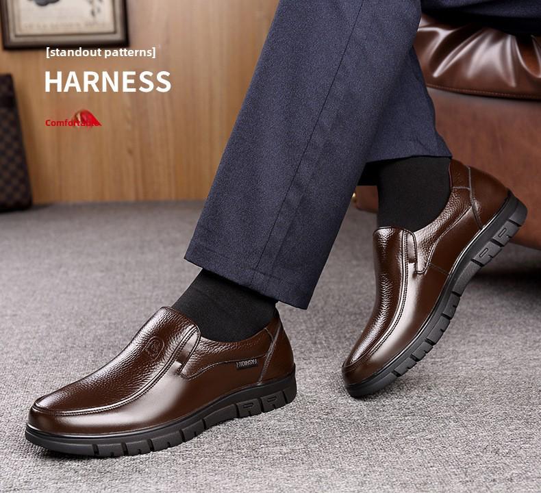 Pánské boty z pravé kůže pro business casual - Měkká podrážka, Styl pro střední věk