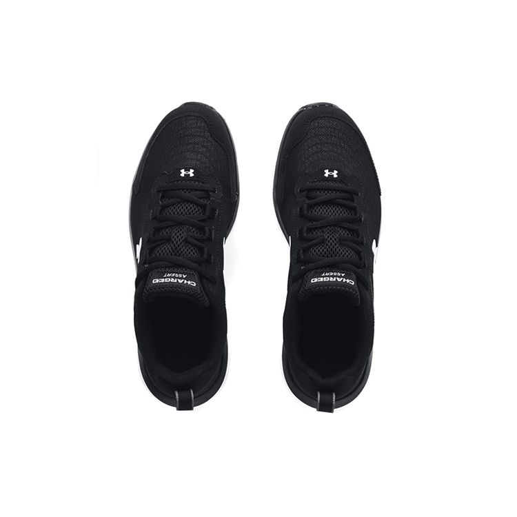 Under Armour Charged Assert 9 Black Men Sneakers White 3024590-001
