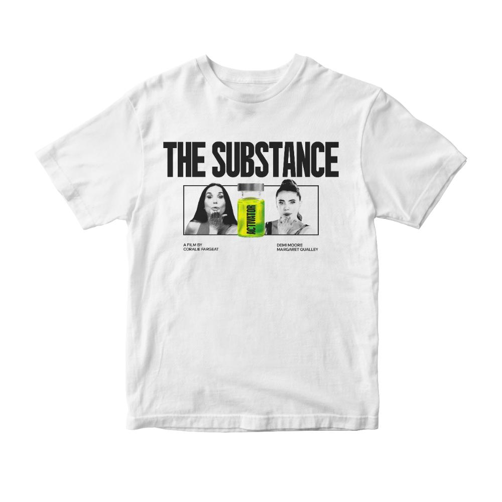 The Substance T Shirt Unisex Unisex Bottle Horror Movie Print Short Sleeve Cotton Casual Tops