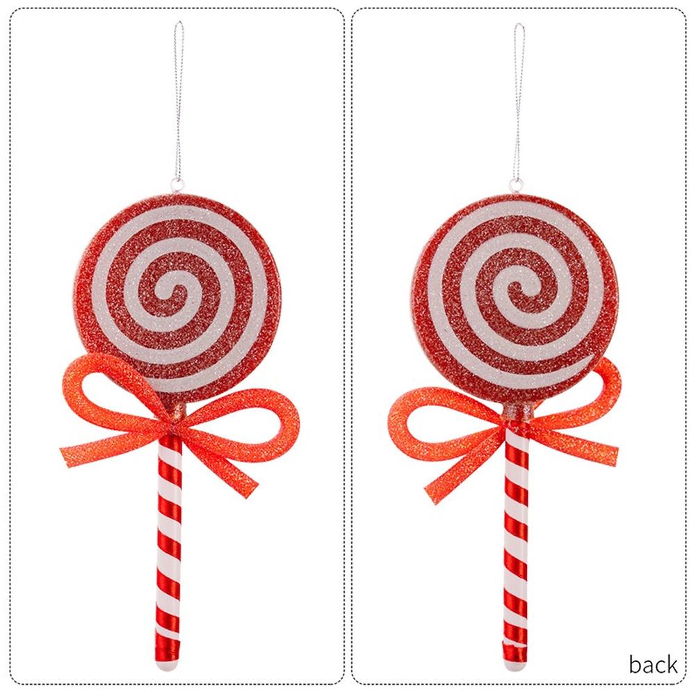 Christmas Lollipop Decorations Red Pink Ornaments Intricate Details