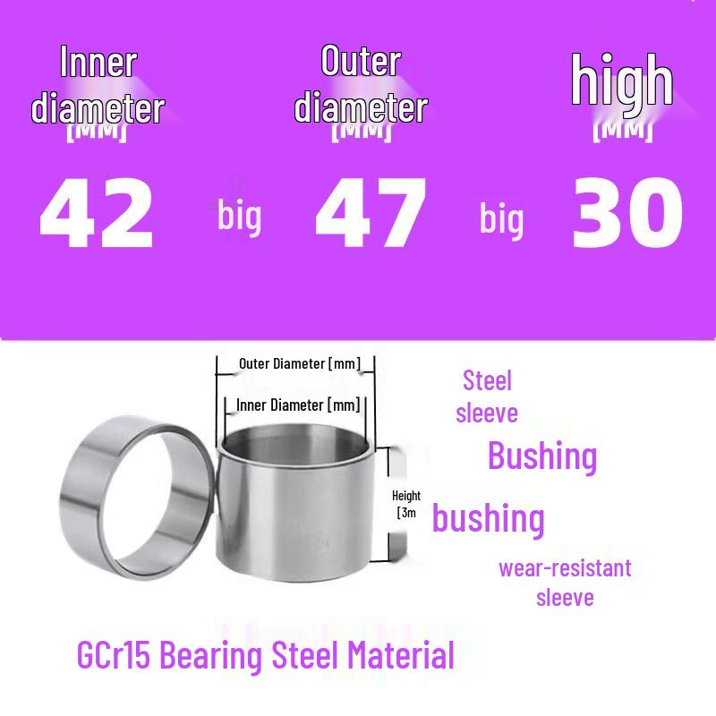 Steel Shaft Sleeve: Inner Diameter 30, Outer Spacer 48/50, Wear-Resistant for Removal and Guide Applications (Inner 35/37/38).