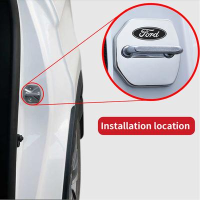 LLKD4 Luxury Car Door Lock Cover Protective Emblem Case Exterior Styling Accessories For Fiesta EcoSport ESCORT Focus 1 Focus 2 3