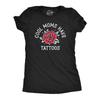 Womens Cool Moms Have Tattoos T Shirt Funny Awesome Inked Tatted Mothers Day