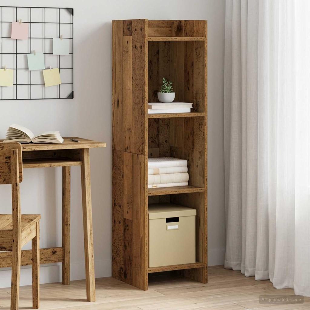 Bookshelf Reclaimed Wood 30 X 30 X 111 Cm Engineered Wood